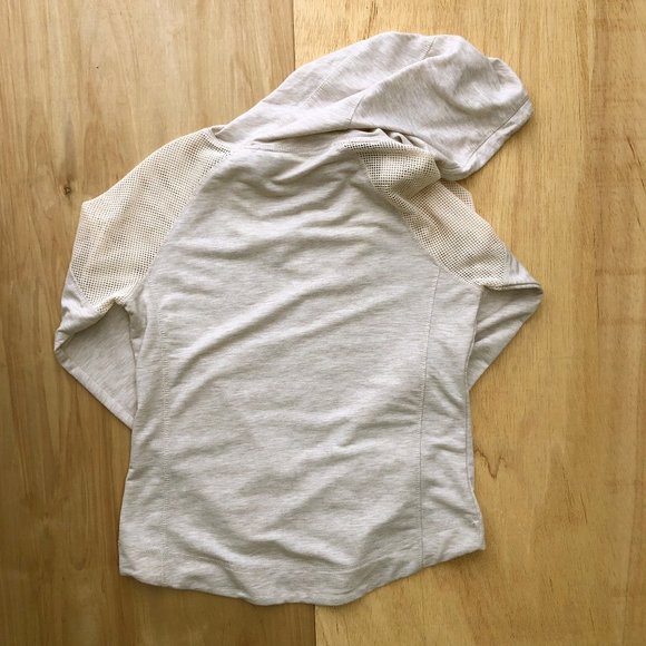 JUST BE FREE Women’s Mesh Shoulders Heather Gray Pullover Lightweight Hoodie M - Picture 4 of 6